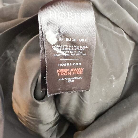 Hobbs London Black Pencil Skirt Adjustable Back Slit Size 6 London - Picture 4 of 8